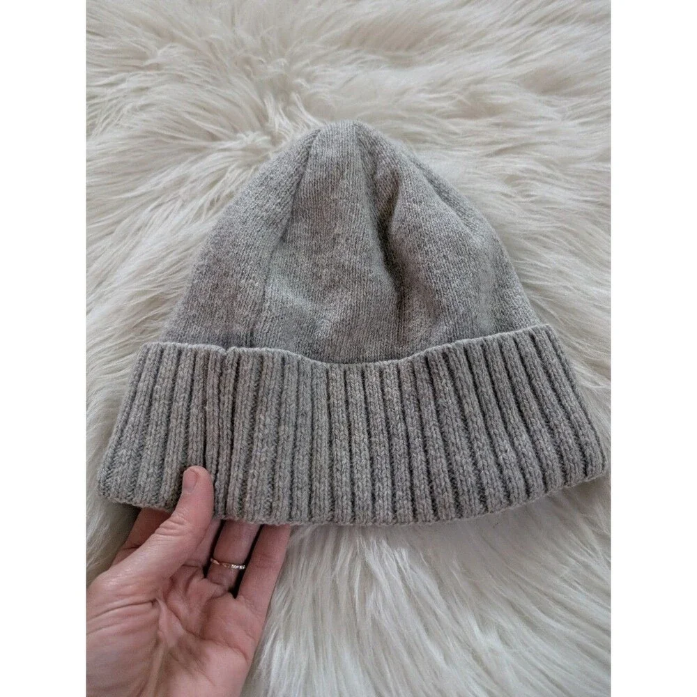 Patagonia Gray Fold-Over Brodeo Cuffed Beanie Cap Unisex Patch Grey